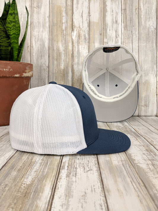 Custom Yupoong Flexfit Trucker, Embroidered Fitted Trucker Cap