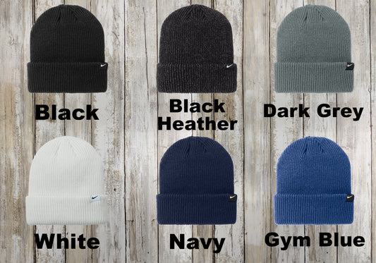 Custom Nike Unisex Terra Beanie, Embroidered Cuff Beanie