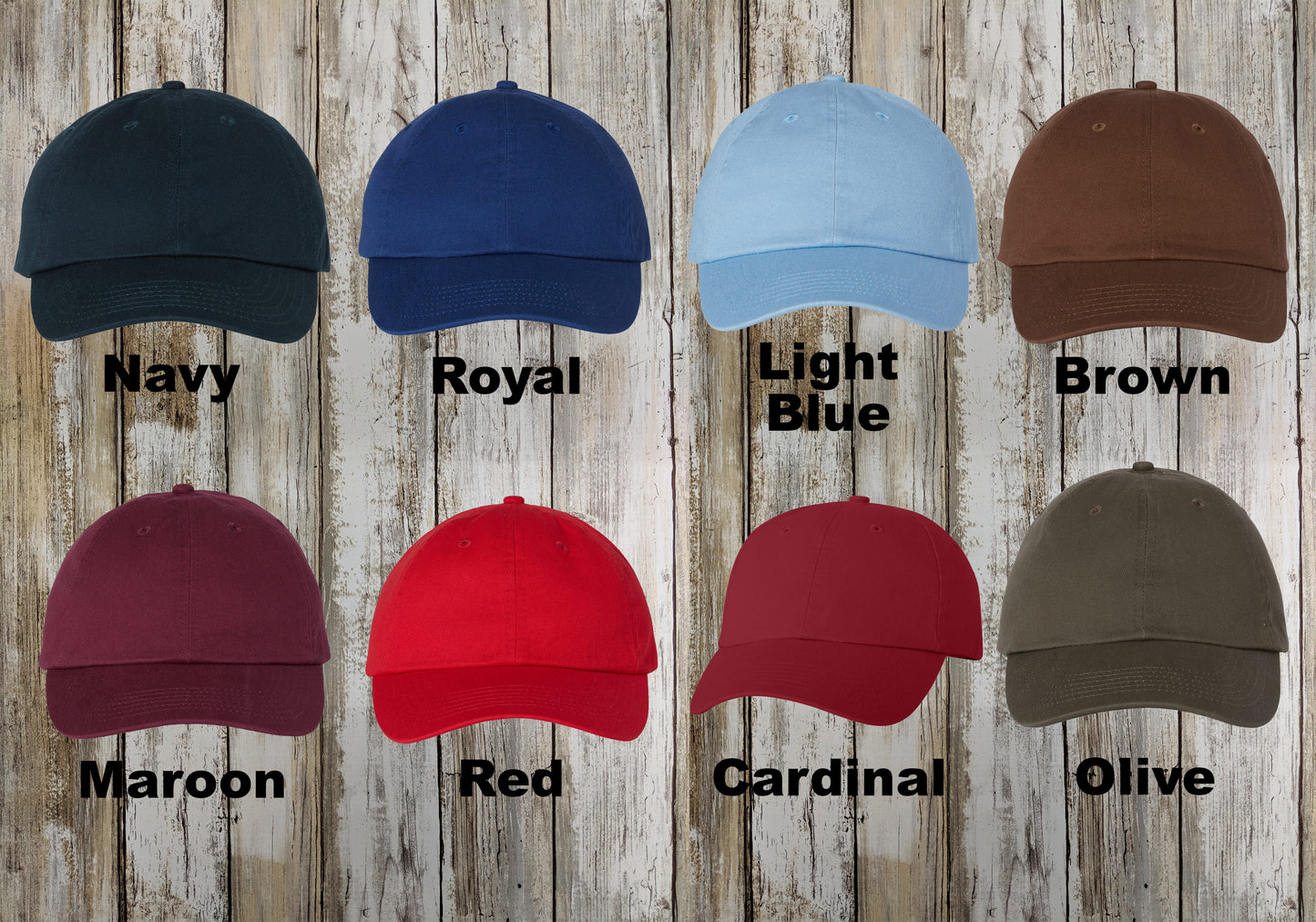 Valucap Custom Dad Hat, Unisex Unstructured Embroidered Cap, Adjustable Back Strap