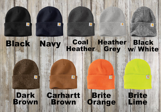 Custom Carhartt Unisex Cuff Beanie, Watch Cap 2.0, Embroidered Cuff Beanie