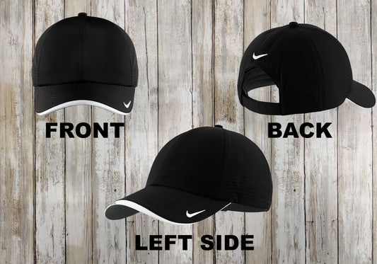 Custom Nike Dri-FIT Hat, Embroidered Unstructured Dad Hat, Perforated Performance Cap
