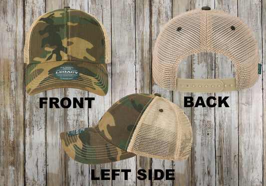 LEGACY Custom Youth Trucker Hat, Old Favorite Trucker, Unstructured Mesh Caps, Embroidered 6 Panel, Youth Size