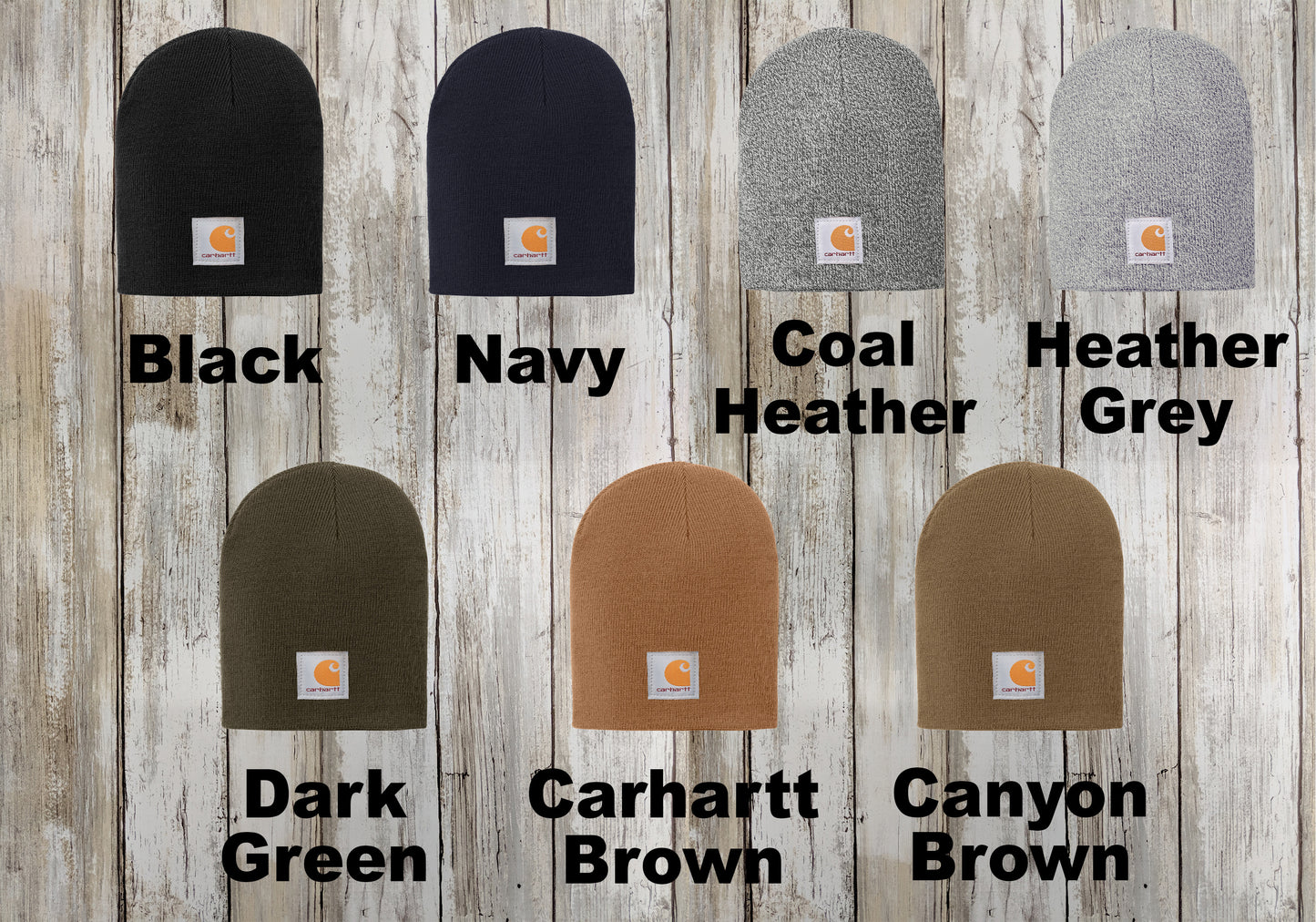 Custom Carhartt Unisex Beanie, Acrylic Knit Hat, Embroidered Skull Beanie