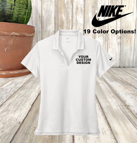 Custom Nike Women's Dri-FIT Polo, Ladies Dri-FIT Micro Pique 2.0 Polo