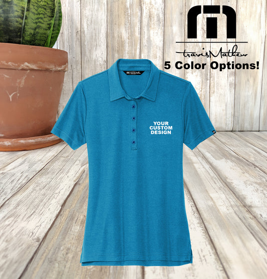 Custom TravisMathew Polo, Embroidered Women's Oceanside Solid Polo