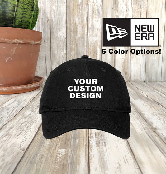 Custom New Era® Dad Cap, Embroidered Adjustable Unstructured Cap, New Era® 9TWENTY Hat