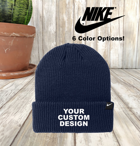 Custom Nike Unisex Terra Beanie, Embroidered Cuff Beanie