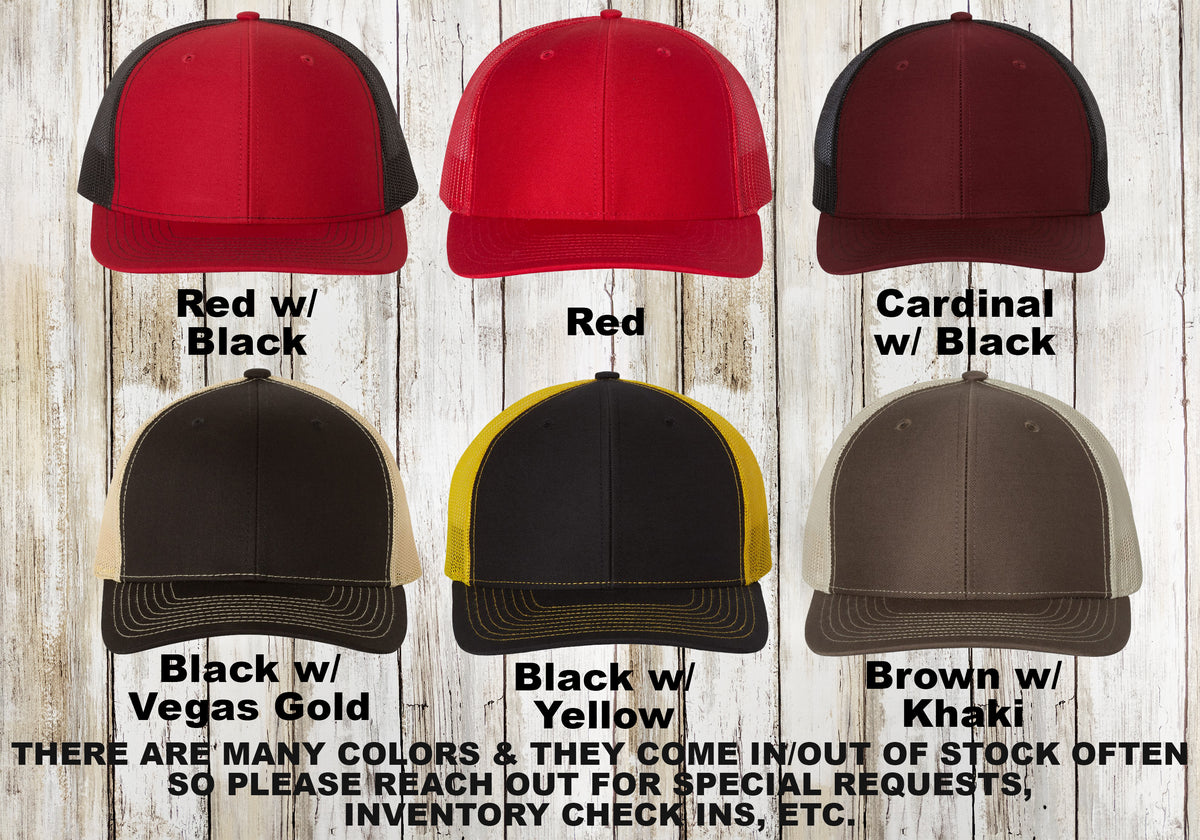 Custom Embroidered Richardson 112 Trucker Hat: Personalized Mesh Cap, XL & Youth Sizes Also Available