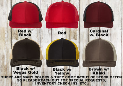 Custom Embroidered Richardson 112 Trucker Hat: Personalized Mesh Cap, XL & Youth Sizes Also Available
