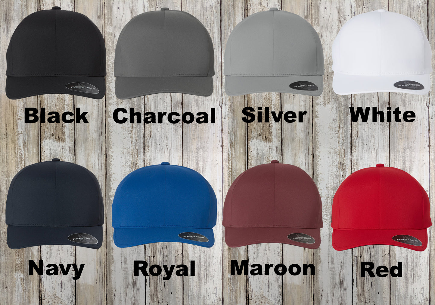 Custom Flexfit Delta Cap, Embroidered 6-Panel Flexfit Hat