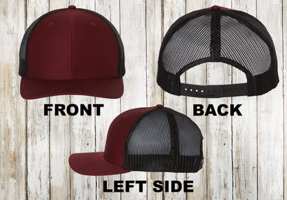 Custom Embroidered Richardson 112 Trucker Hat: Personalized Mesh Cap, XL & Youth Sizes Also Available