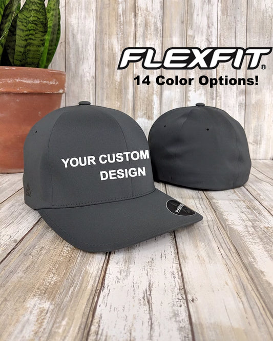 Custom Yupoong Flexfit Delta Hat / Embrodiered Flex Fit 6-Panel