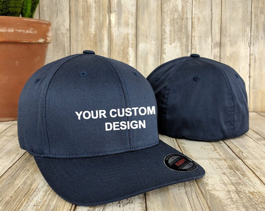 Custom Yupoong Flexfit Hat / Embrodiered Flex Fit 6-Panel / XXL Sizes Available