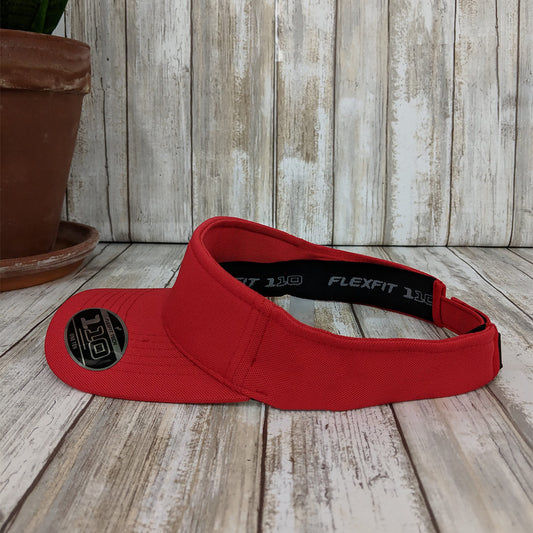 Custom Yupoong Visor, Embroidered Visor Cap, Adjustable Sun Hat, Velcro Adjustment