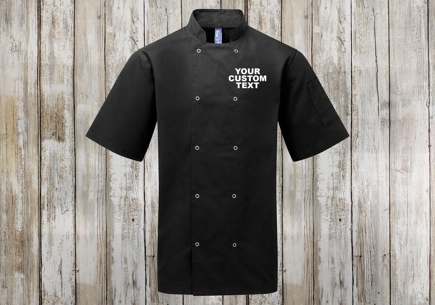 Custom Unisex Short-Sleeve Chef Jacket, WRAP & Oeko-Tex® Standard 100 certified, Bulk Rates
